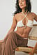 Offwhite Bikini-Oberteil mit Metallelement