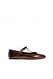 Brown Ballerinas mit T-Riemen