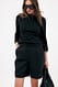 Black Tailored Linen Shorts