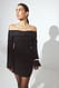 Cream tailliertes schulterfreies Minikleid