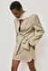 Beige taillierter Minirock mit Taschendetail