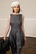 Grey ärmelloses tailliertes Minikleid