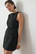 Black ärmelloses tailliertes Minikleid