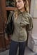 Khaki tailliertes Slim-Hemd