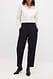 Black Tapered High Waist Suit Pants