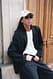 Grey Oversize-Blazer mit doppelter Knopfleiste