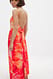 Floral Print Tie Back Detail Maxi Dress