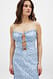 Blue Anglaise-Top mit Bindedetail