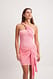 Pink Geschnürtes Minikleid