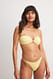 Orange Pattern Bikini-Höschen mit Triangel-Detail