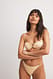 Orange Pattern Bikini-Höschen mit Triangel-Detail