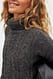 Dark Grey Strickpullover mit Zopfmuster und Rollkragen