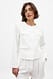 Cream Tweed-Jacke mit Taschen