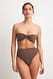 Brown Bikini-Höschen mit Twistdetail