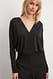 Black Jersey-Body mit V-Ausschnitt