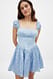 White Minikleid mit Anglaise und Volantrock