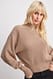 Beige Strickpulli mit weiten Ärmeln