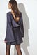 Black Satin-Minikleid mit Wasserfallrücken