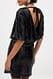 Black Wasserfall-Pailletten-Minikleid