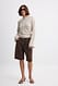 Brown Weite Jeans-Shorts