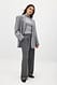 Grey Anzughose mit weitem Bein und mittlerer Taille