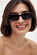 Dusty Blue breite Sonnenbrille im Retro-Look