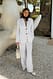 White weite Hose mit mittlerer Taille