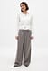 Taupe Weite Anzughose mit tiefer Taille