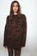 Brown Minikleid mit weiten Ärmeln