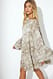 Snake Print weites Minikleid mit weiten Ärmeln