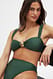 Dark Green Bikini-Oberteil mit breiten Trägern und Muschelmuster