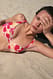 Red Bikini-Oberteil mit Bügel und breiten Trägern