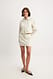 Beige Minirock mit gewebtem Bund