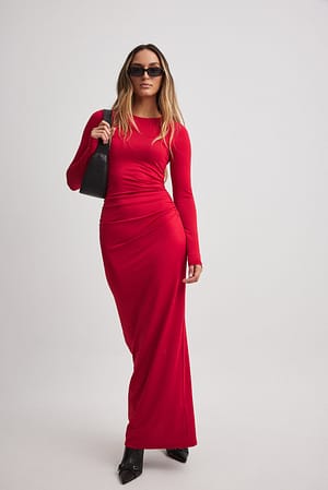 Red Sukienka maxi z długim rękawem