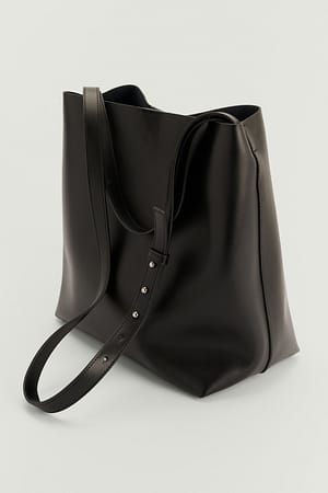 Black Basic läderväska