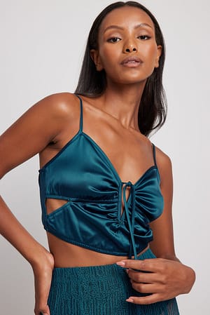 Green/Blue Cut out top