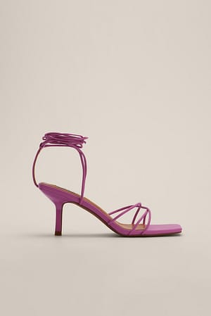 Strong Pink Høyhælte sandaler med stropper