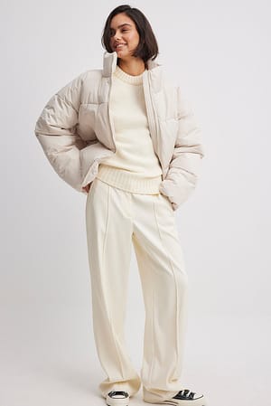 Offwhite Oversized vattert jakke