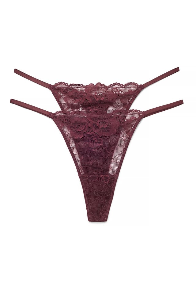 Dark Red 2-pack Tanga Thong
