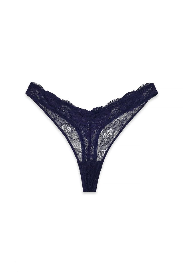 Navy/Black Lot de 2 strings en forme de V