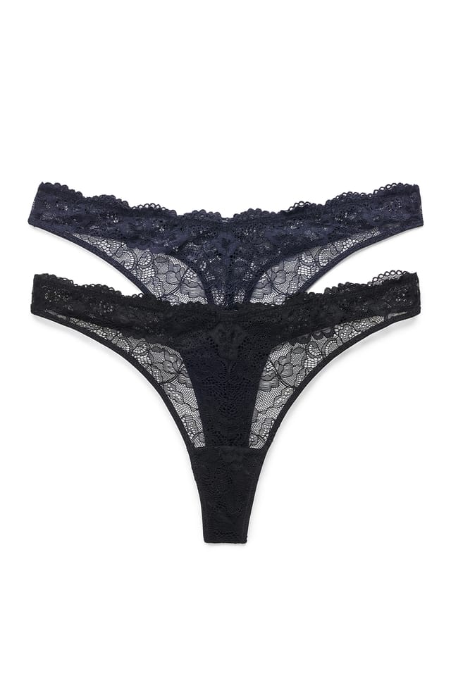 Dark Blue Lot de 2 strings en V