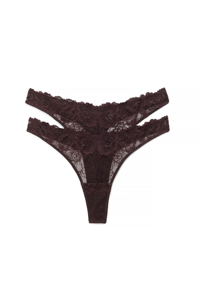 Dark Brown 2-pack V-shape Thong