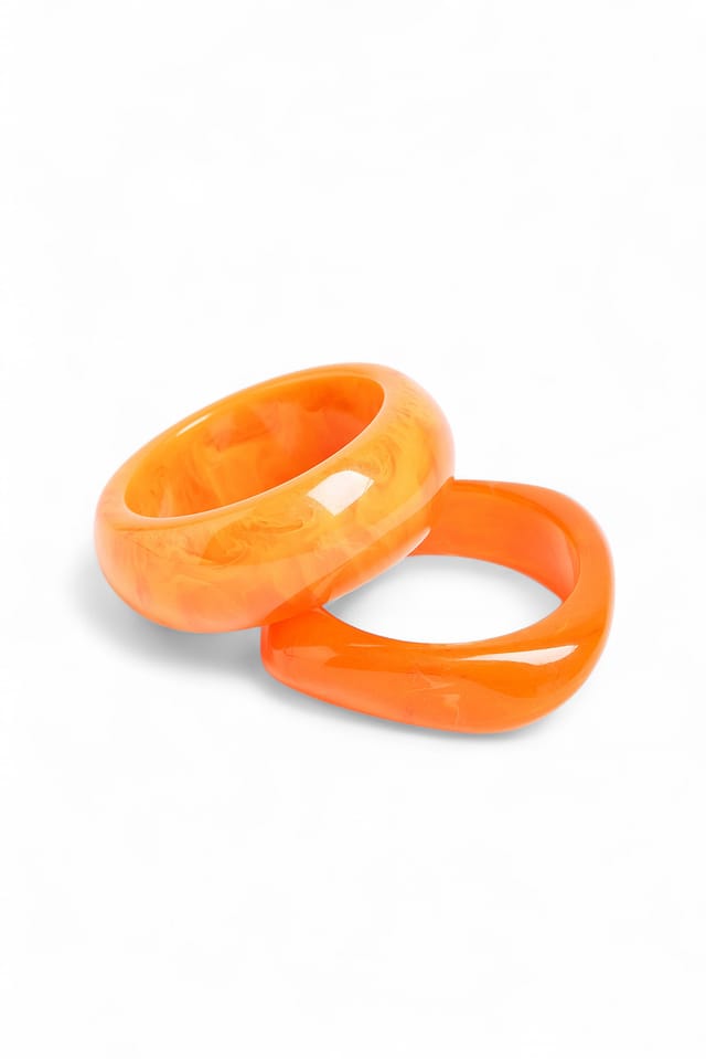 Orange 2-pakning armbånd