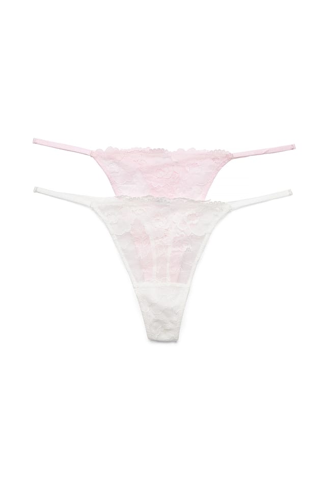 Light Pink Lot de 2 strings tanga