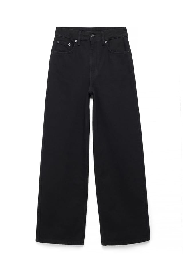 Black Alley High Waist Wide Jeans