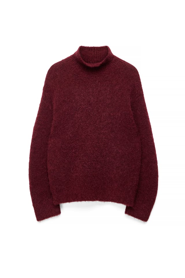 Dusty Pink Alpaca Blend Oversized Sweater