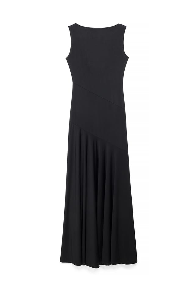 Black Asymmetrisk midiklänning
