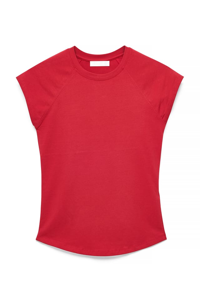 Red Baby t-shirt med rundad nederkant