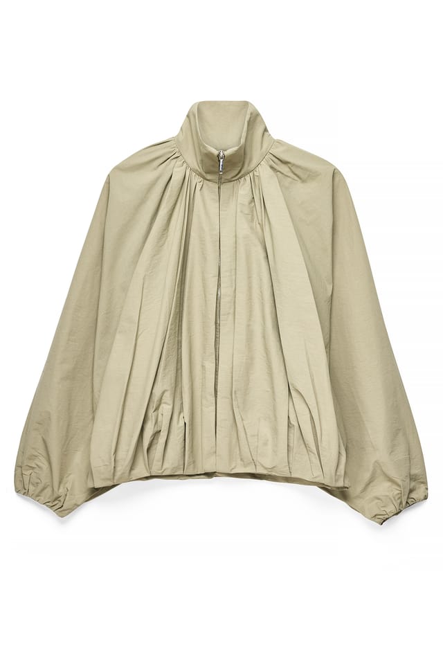 Beige Batwing Sleeve Jacket