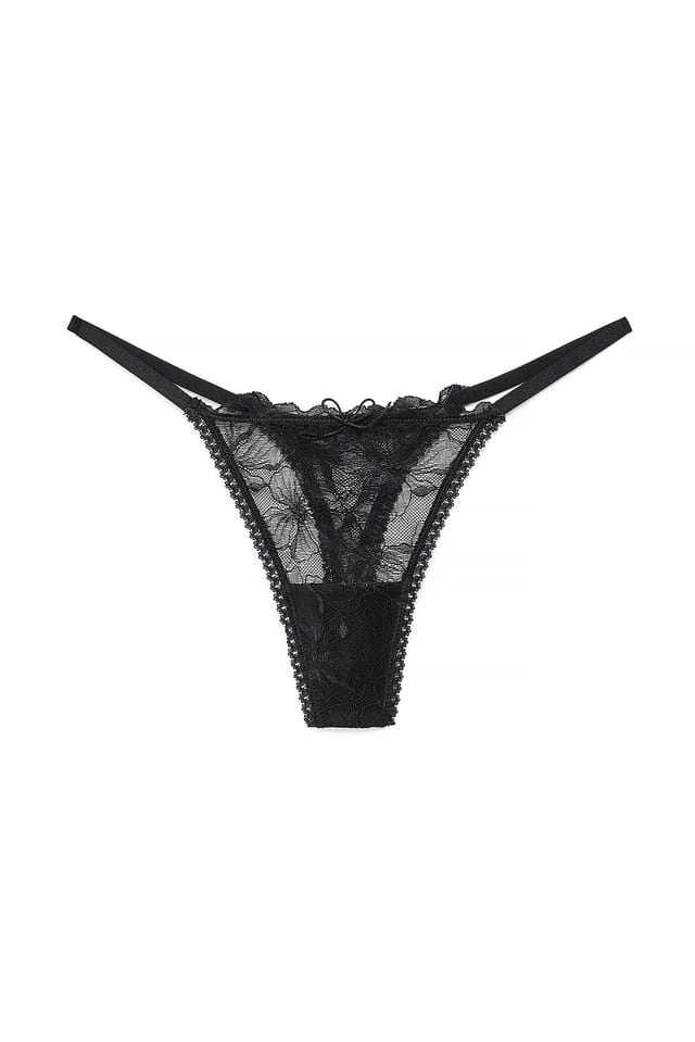 Black Bow Detailed Tanga